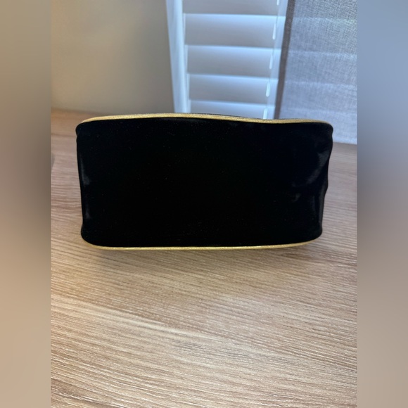 Dior Black Velvet Parfum Clutch with Gold Trim - Picture 3 of 4